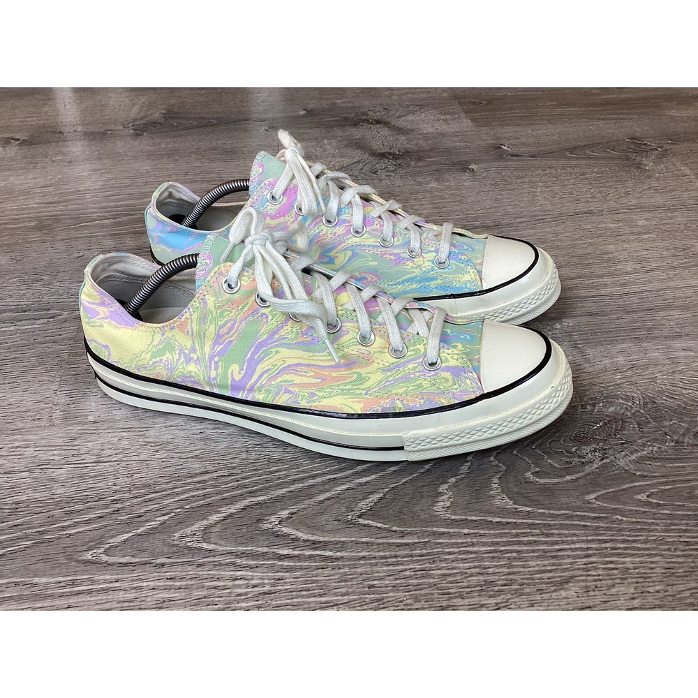 Converse‎ CHUCK 70 OX Egret Multicolor Canvas Low Sneakers Men's Size 12 167374C